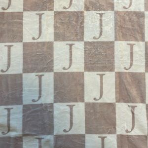 Caden Lane x Natalie Kennedy neutral check baby blanket